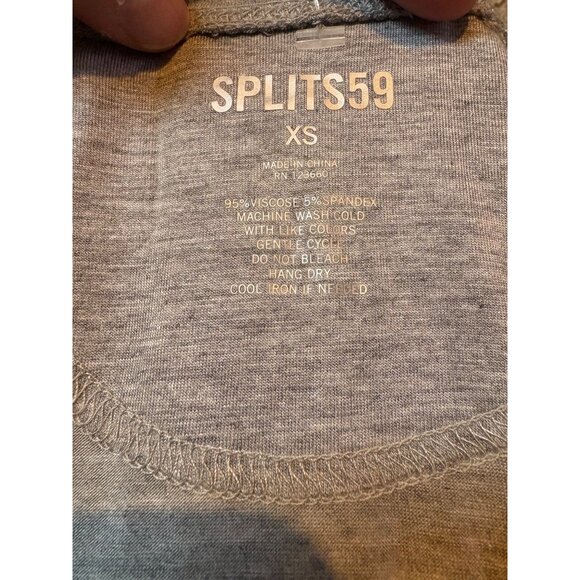 NEW Splits59 Toni Muscle Tank Top Heathered Grey Oversized Size XS High Neck - Picture 8 of 10